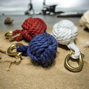 Set of 3 Monkey Fist Knot Keychain